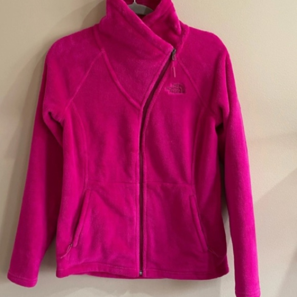 The North Face Asymmetrical Zip Pink Fleece Jacket